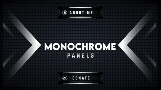 Twitch panels monochrome thumbnail stream designz