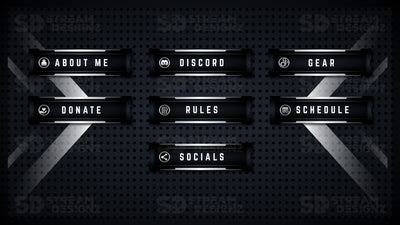 Twitch panels monochrome panels preview stream designz