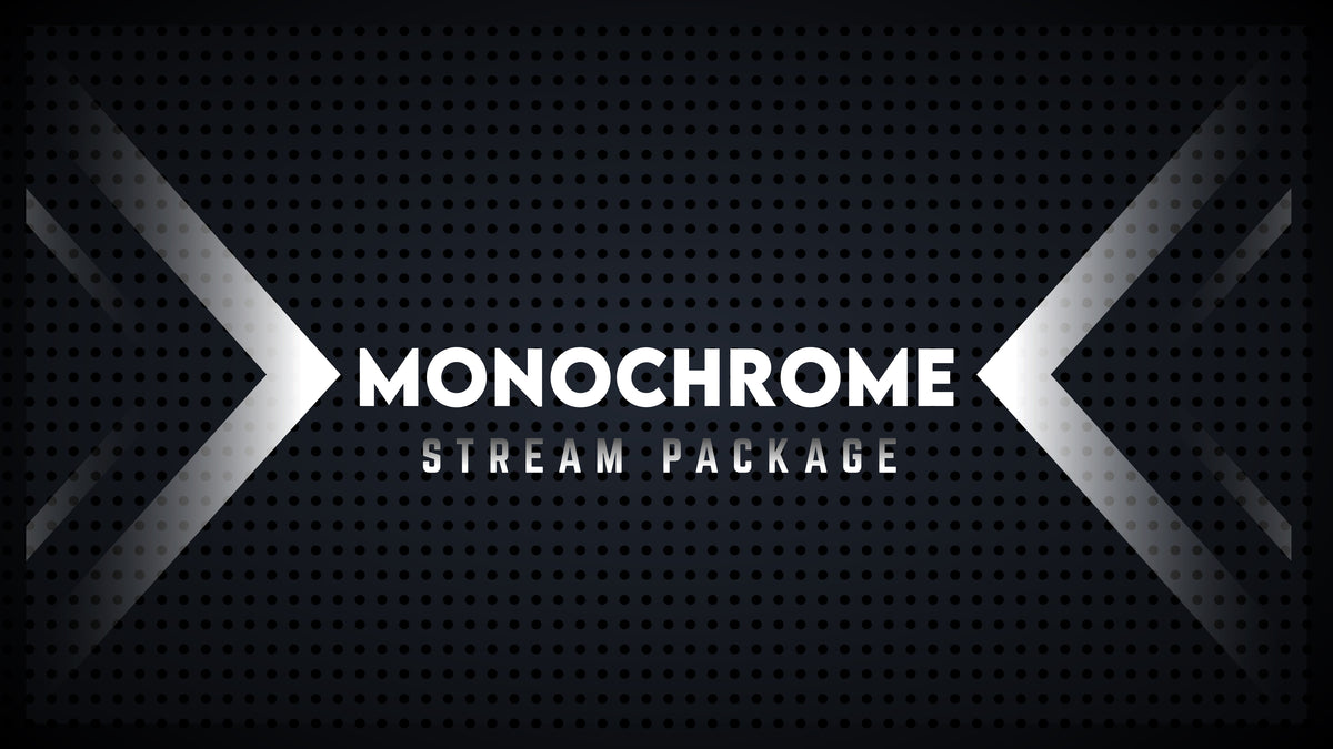 Animated Stream Overlay Package - Monochrome | Stream Designz