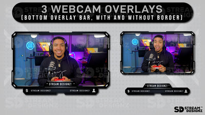 stream overlay package monochrome webcam overlays stream designz