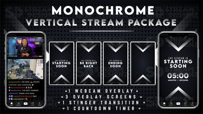 vertical stream overlay package feature image monochrome stream designz