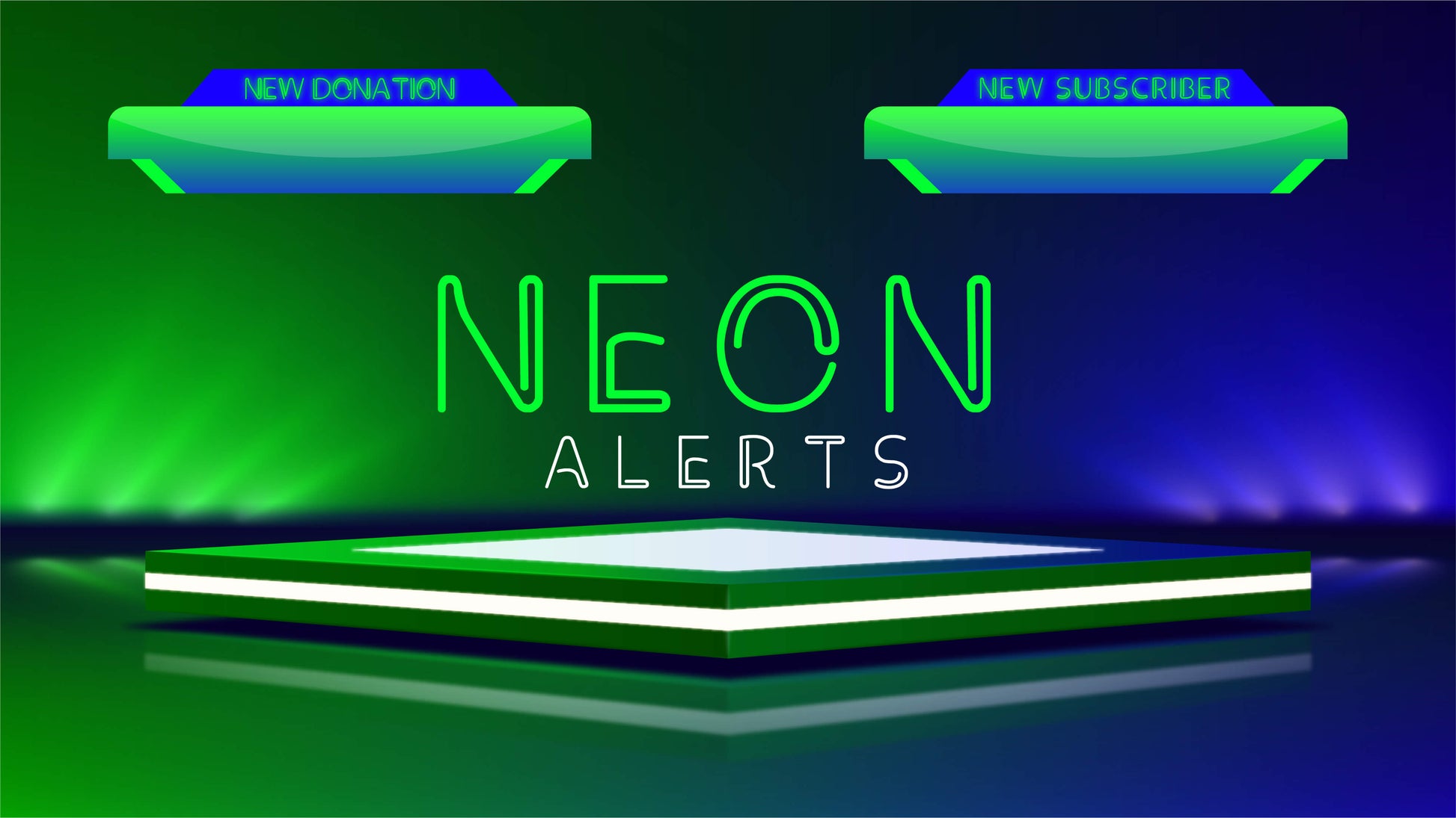 animated stream alerts neon thumbnail stream designz