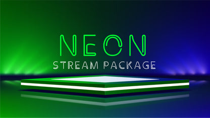 animated stream overlay package neon thumbnail stream designz