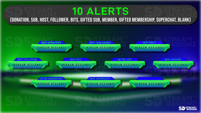 Animated Stream Alerts - "Neon"
