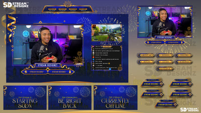 stream overlay package feature image happy new year stream designz