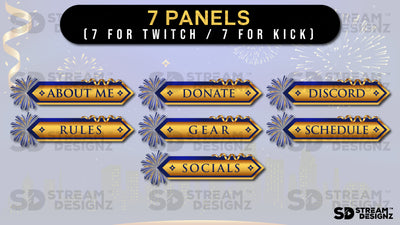 stream overlay package 7 panels happy new year stream designz