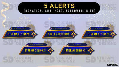 stream overlay package 5 alerts happy new year stream designz