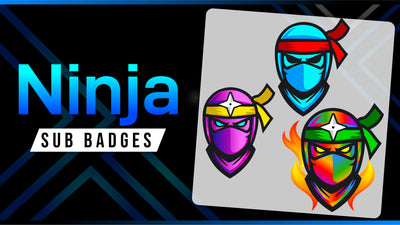 6 pack sub badges thumbnail ninja stream designz