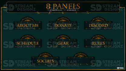 stream overlay package 8 panels obsidian stream designz