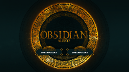 Animated stream alerts thumbnail obsidian stream designz