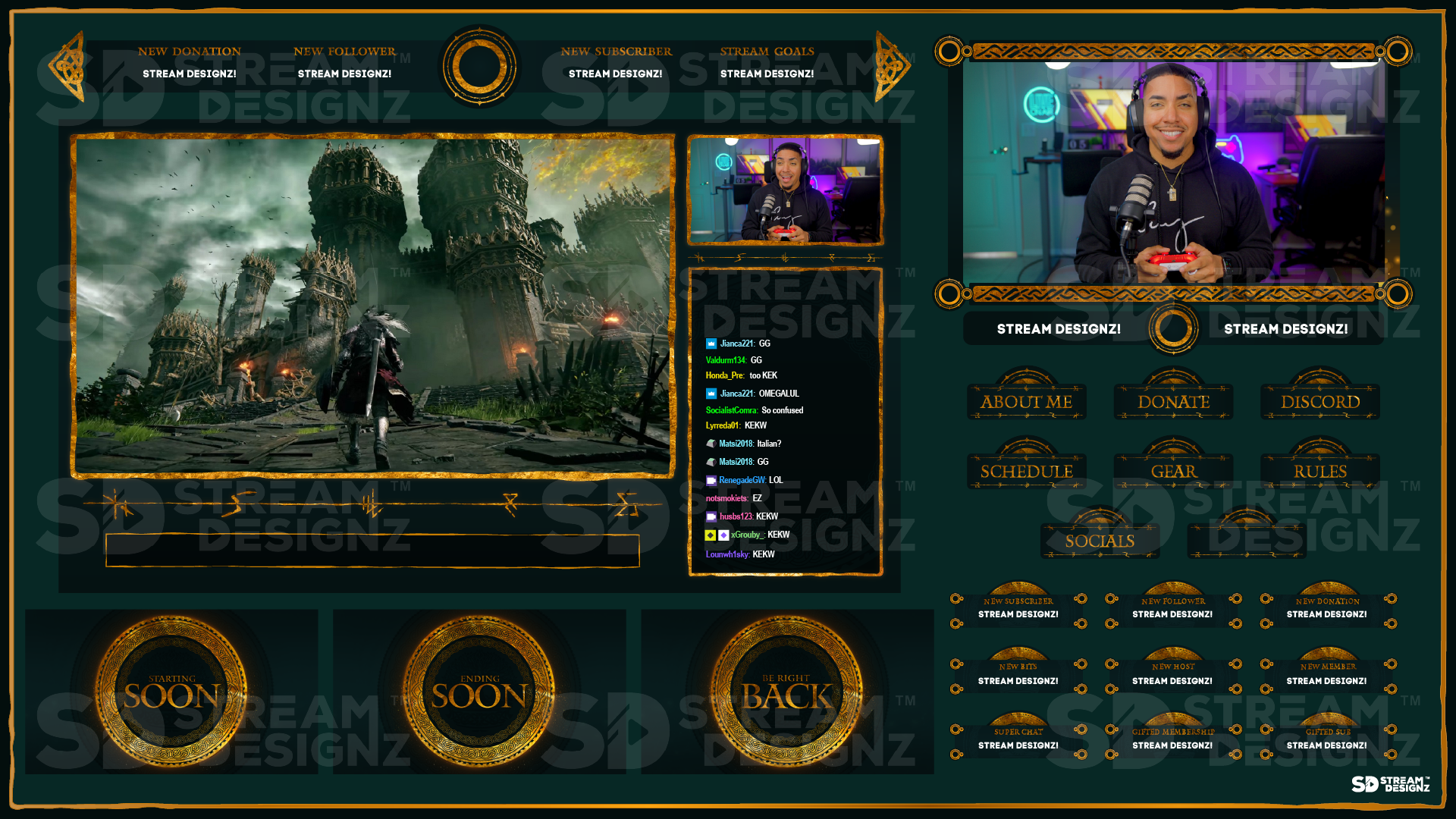 stream overlay package feature image obsidian stream designz