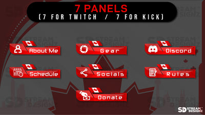 stream overlay package 7 panels oh canada stream designz