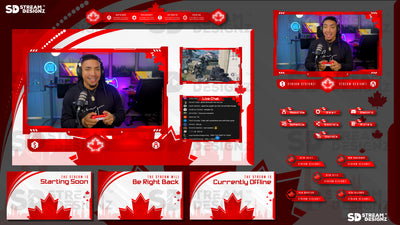 Non Animated Stream Overlay Package - "Oh Canada!"