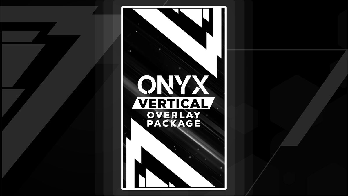 TikTok Vertical Stream Overlay Package - Onyx | Stream Designz