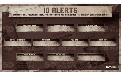 Animated stream alerts preview image outlaw stream designz