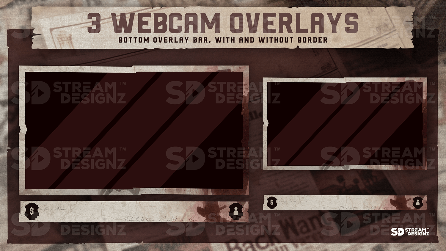 Animated Stream Overlay Package - Outlaw | Stream Designz