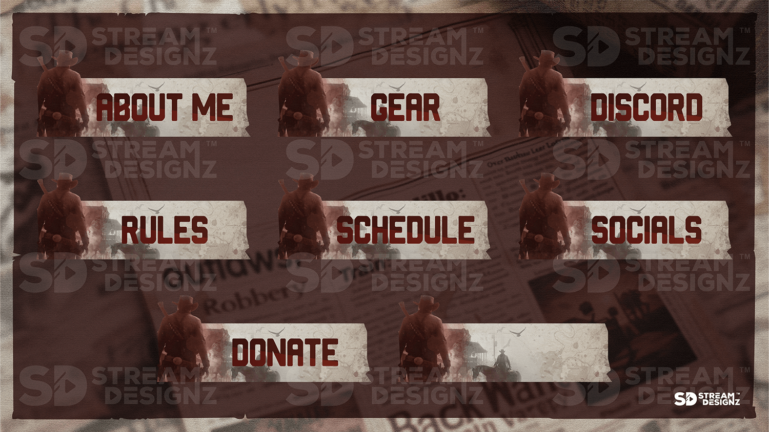Twitch panels panels preview outlaw stream designz