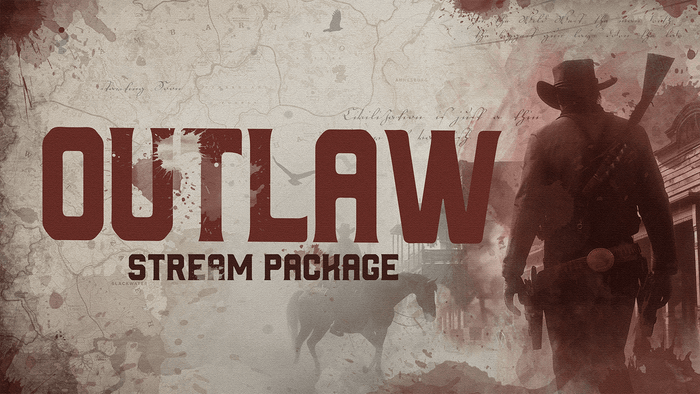 Animated Stream Overlay Package - Outlaw | Stream Designz