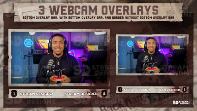 stream overlay package 3 webcam overlays outlaw stream designz