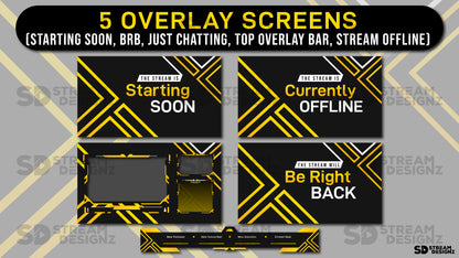 Animated Stream Overlay Package - "Lux" - Stream Designz