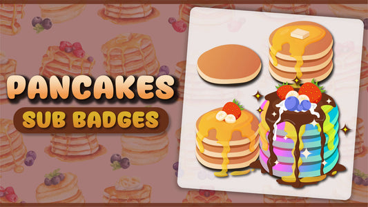 6 pack sub badges thumbnail pancakes stream designz