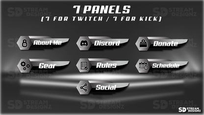Stream Overlay Package - "Shadow" - Stream Designz