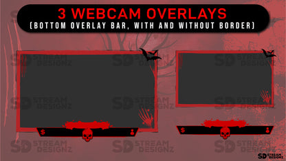 static stream overlay package 3 webcam overlays paranormal stream designz