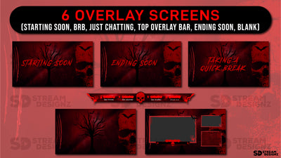 static stream overlay package paranormal 6 overlay screens stream designz
