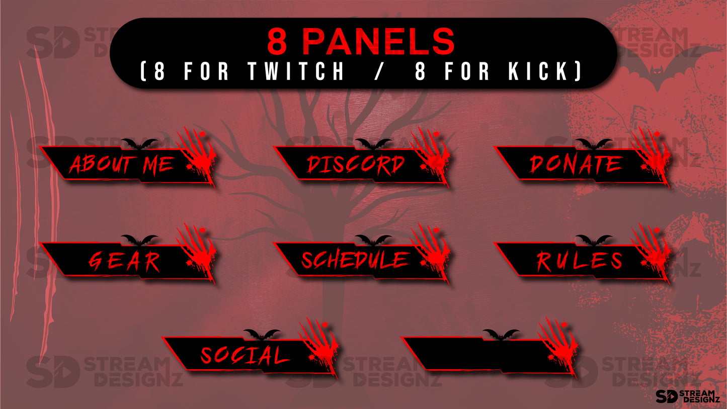 static stream overlay package 8 panels paranormal stream designz