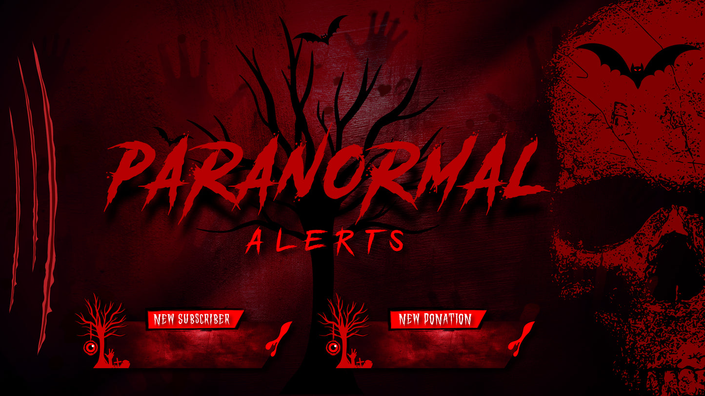 Animated stream alerts paranormal thumbnail stream designz