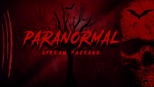 animated stream overlay package paranormal thumbnail stream designz