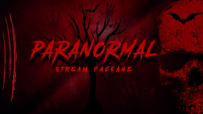 animated stream overlay package paranormal thumbnail stream designz