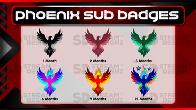 6 pack sub badges preview image phoenix stream designz