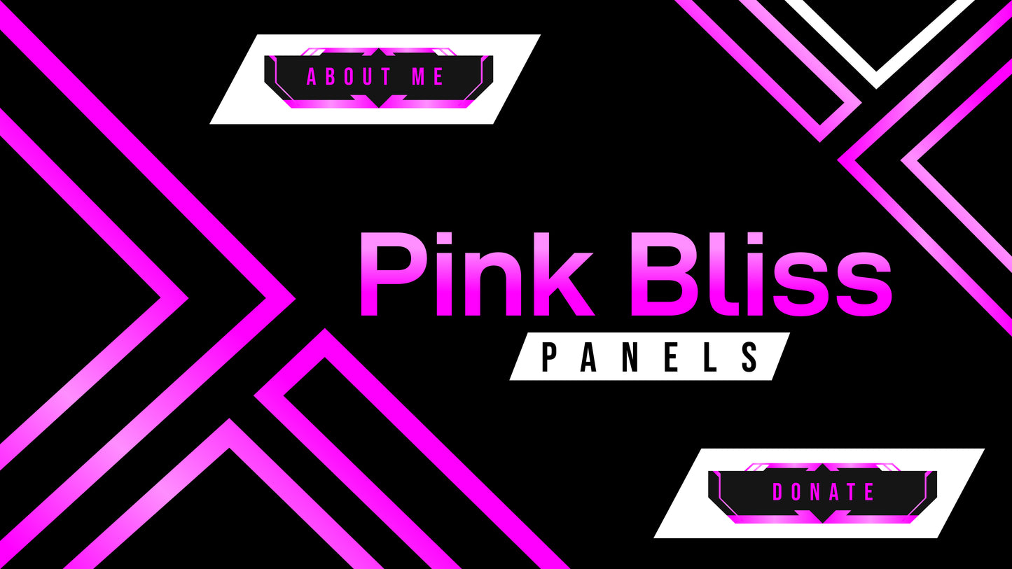 twitch panels pink bliss thumbnail stream designz