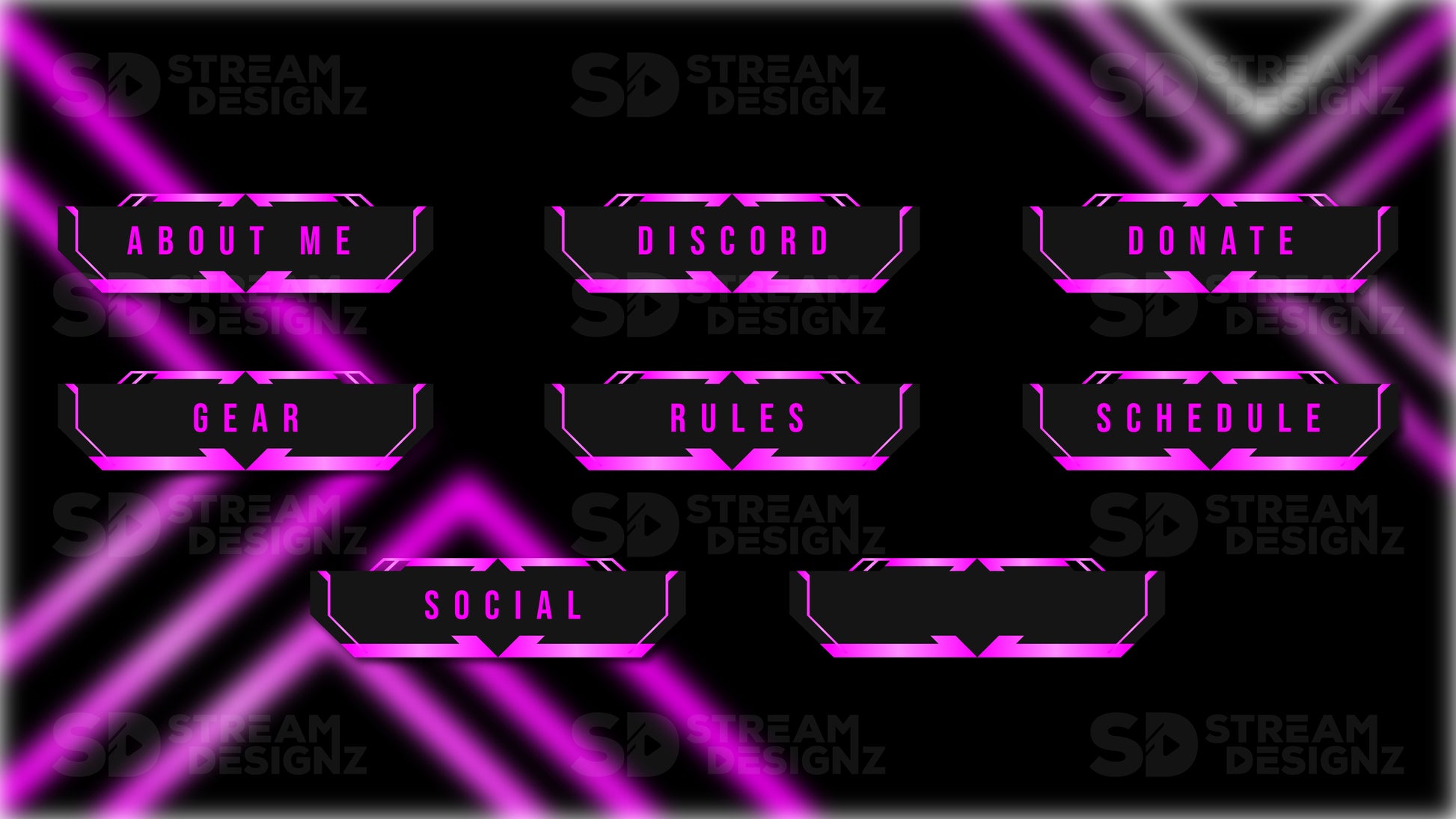 twitch panels pink bliss preview image stream designz