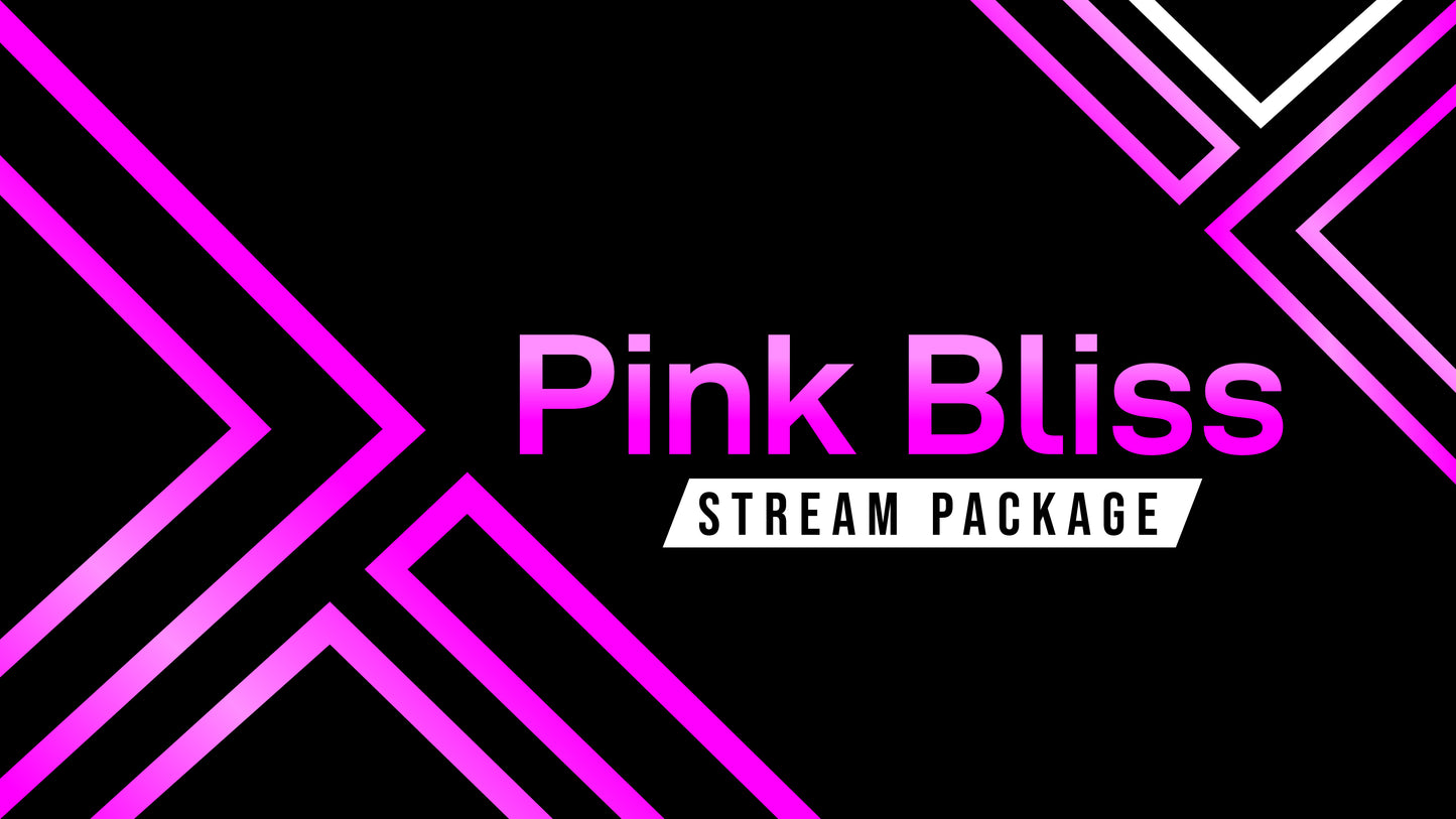 Static stream overlay package pink bliss thumbnail stream designz