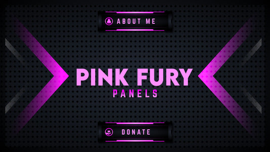 Twitch panels pink fury thumbnail stream designz