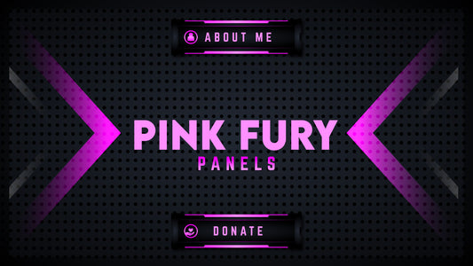 Twitch panels pink fury thumbnail stream designz