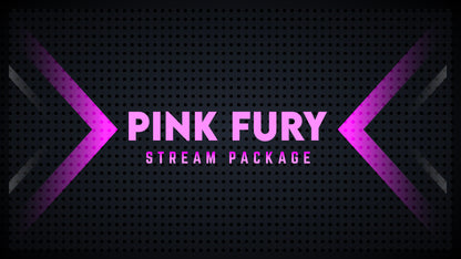 animated stream overlay package pink fury thumbnail stream designz