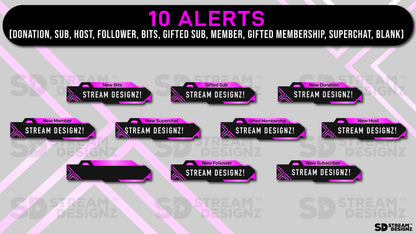 Animated stream alerts pink bliss preview thumbnail stream designz