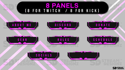 pink bliss 8 panels stream designz