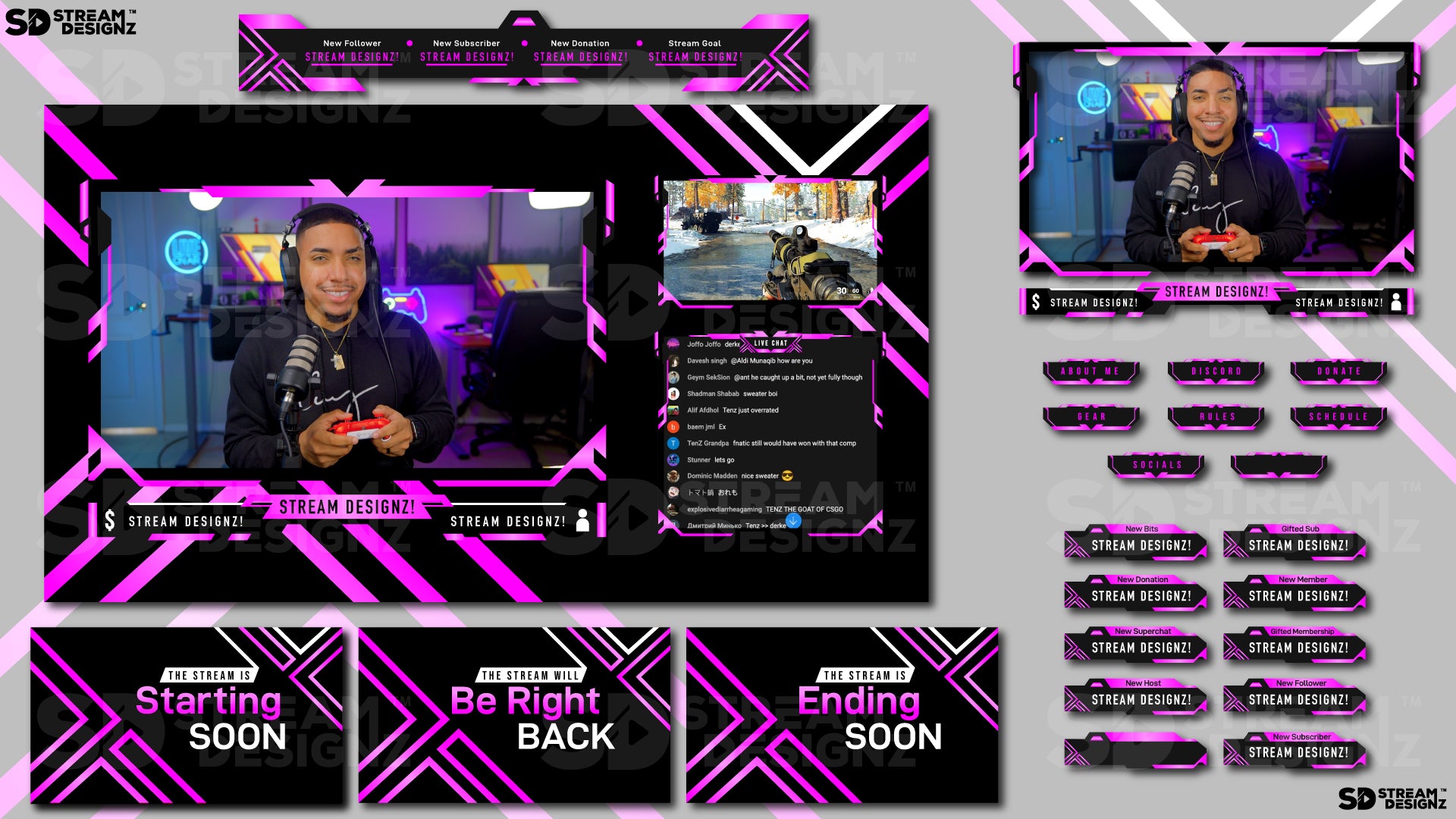 stream overlay package pink bliss feature image stream designz