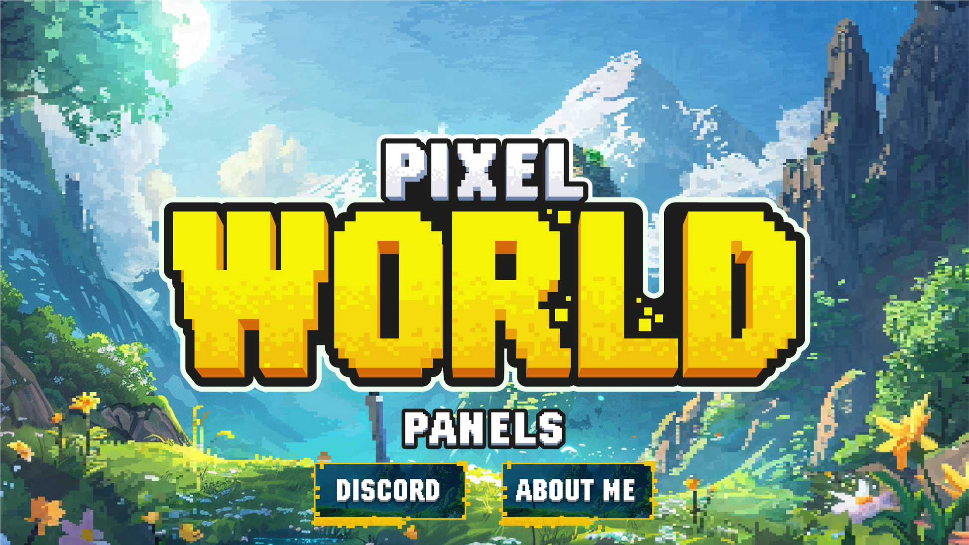 Twitch panels thumbnail pixel world stream designz