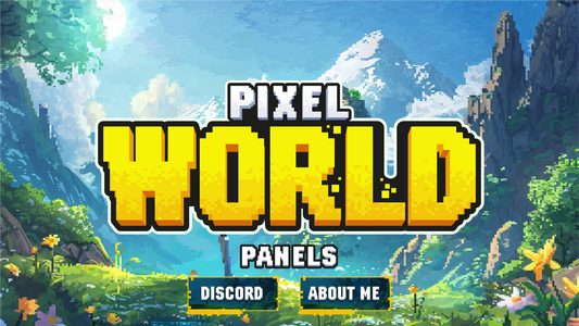 Twitch panels thumbnail pixel world stream designz