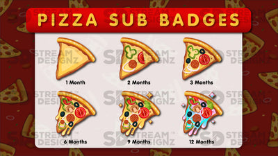 6 pack sub badges preview image pizza stream designz
