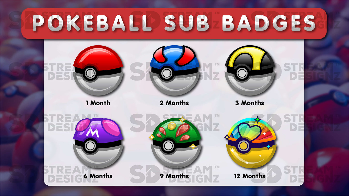 6 pack sub badges preview image pokeball stream designz