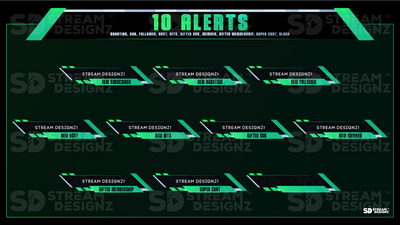 stream overlay package 10 alerts pulse stream designz