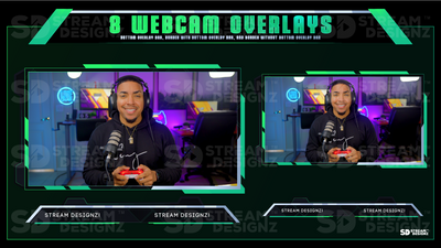 stream overlay package 3 webcam overlays pulse stream designz