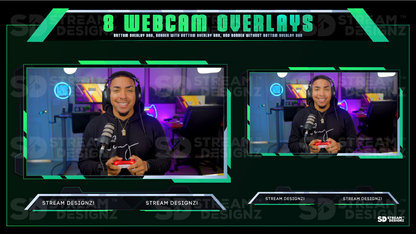 stream overlay package 3 webcam overlays pulse stream designz