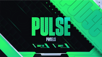Twitch panels thumbnail pulse stream designz